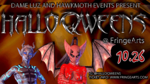 halloweens promo with women dressed as devils